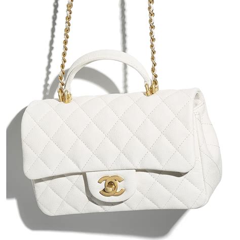 chanel flap bag with top handle calfskin